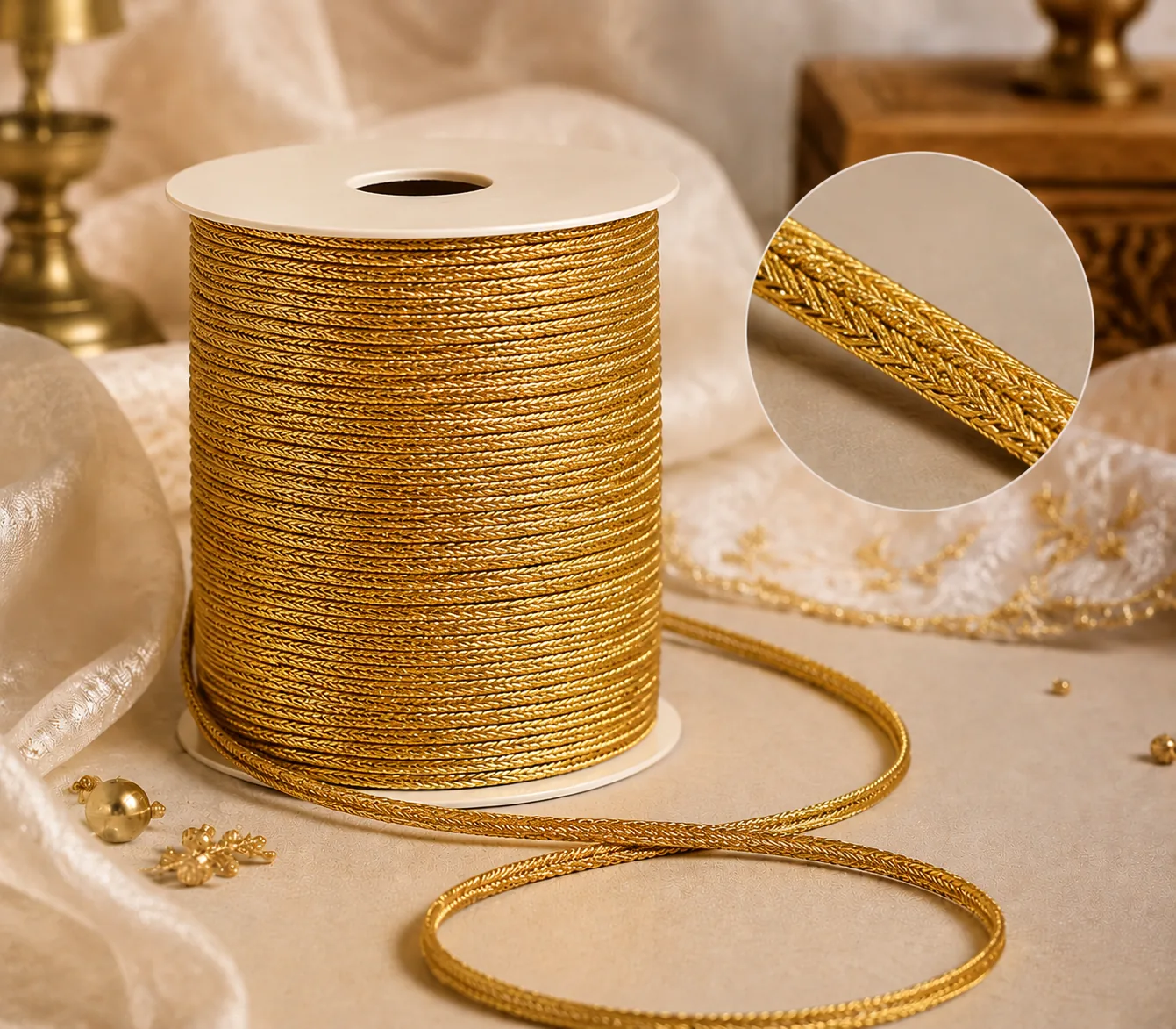 Tirumala Dori traditional festive yarn for premium ethnic and temple-border designs